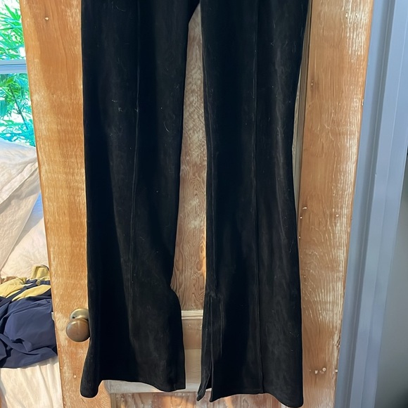 Alo Winter Break High Waist Flare Microcorduroy Pants, Black - S - Picture 5 of 8